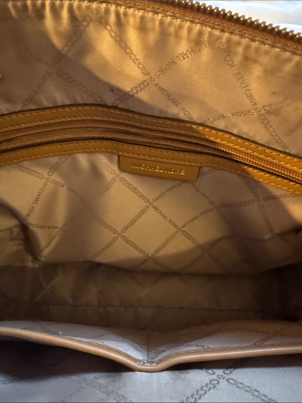 Michael Kors Camel Saffiano Leather Tote - Picture 9 of 12